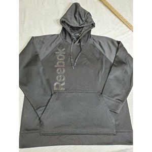 Reebok Drawstring Hoodie with Black Color Blocking Mens XL